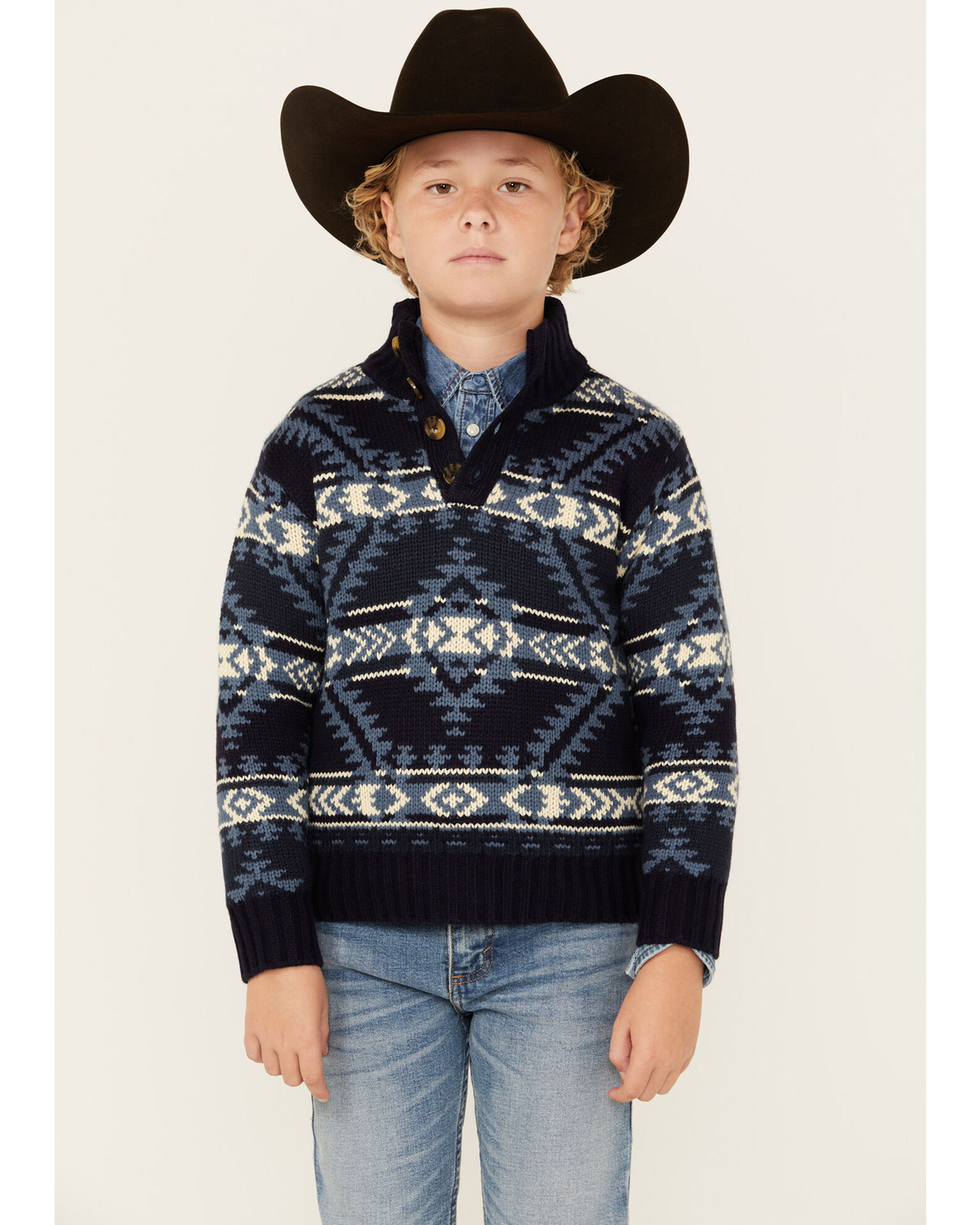Cotton & Rye Boys' Southwestern Print Pullover Sweater