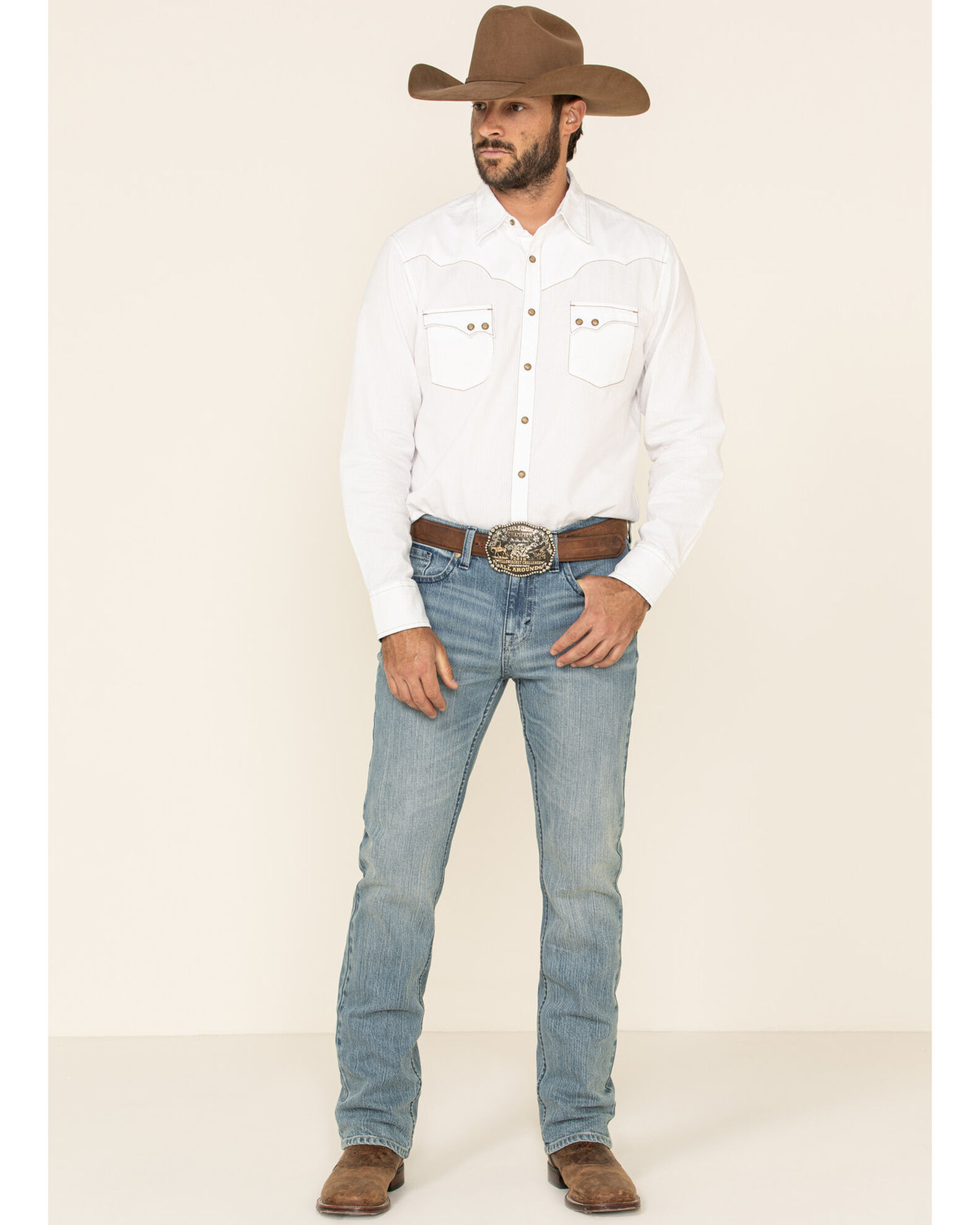 White jeans with cowboy boots hotsell