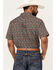 Image #4 - RANK 45® Men's Raflame Geo Print Short Sleeve Button-Down Stretch Western Shirt, Gold, hi-res