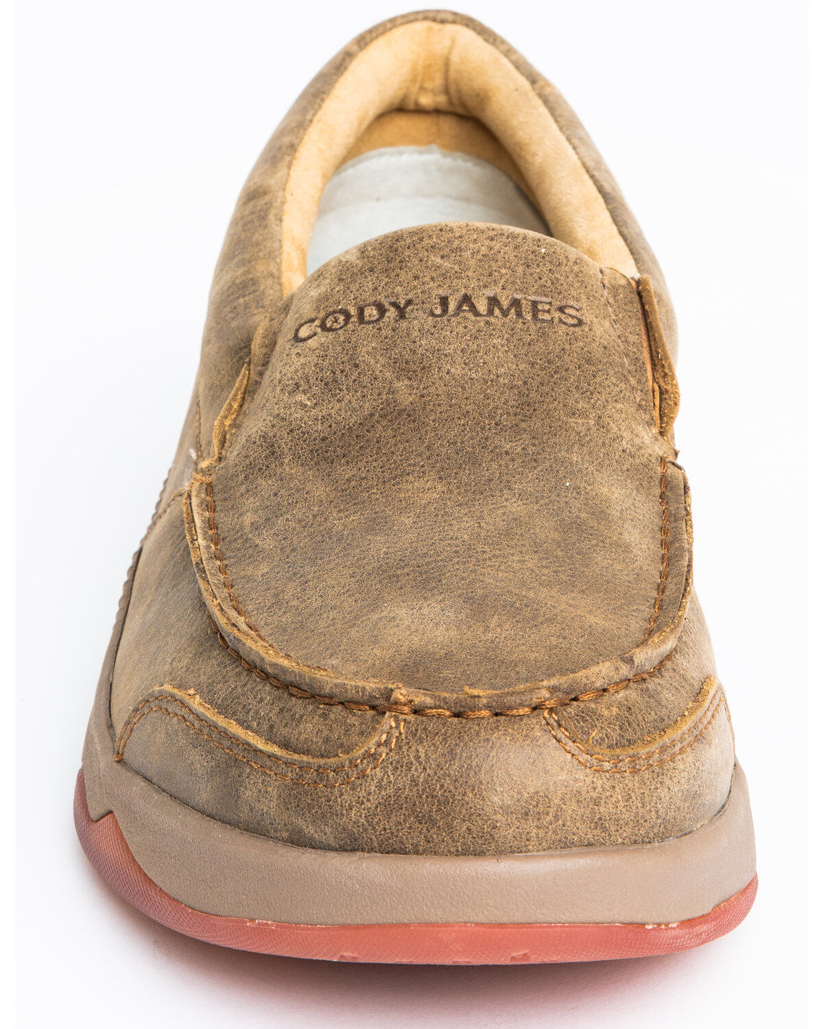 Image #4 - Cody James Men's Tan Oxford Slip-On Shoes - Moc Toe, , hi-res