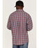 Image #4 - Brothers and Sons Men's Plaid Print Long Sleeve Button Down Western Shirt, Indigo, hi-res