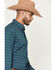 Image #2 - Wrangler Men's Geo Print Long Sleeve Button-Down Stretch Western Shirt, Blue, hi-res