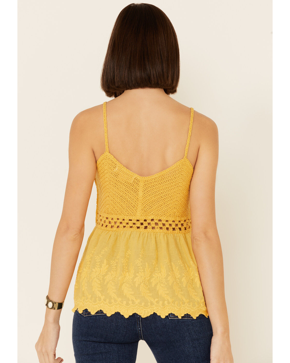 Image #4 - Very J Women's Crochet Embroidered Cami Tank Top, , hi-res
