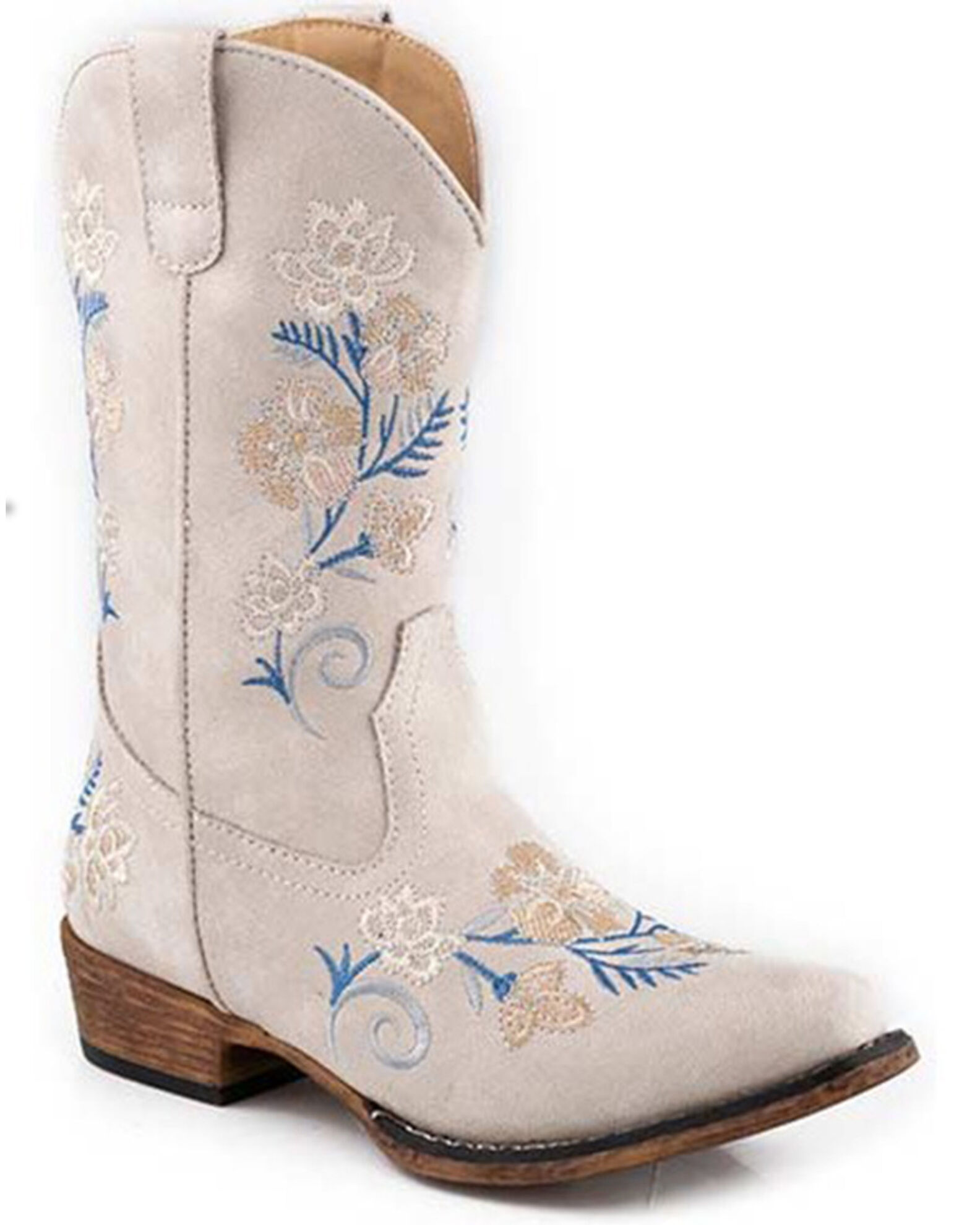 Product Name Roper Little Girls Riley Floral Western Boots Snip Toe