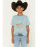 Image #1 - Sable Sky Boys' Scenic Cowboy Short Sleeve Graphic T-Shirt, Blue, hi-res