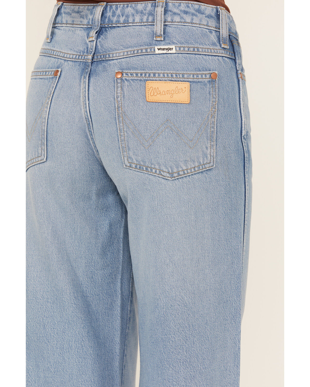 Image #4 - Wrangler Women's Medium Wash Worldwide Mid Rise Wide Leg Denim Jeans, Medium Wash, hi-res