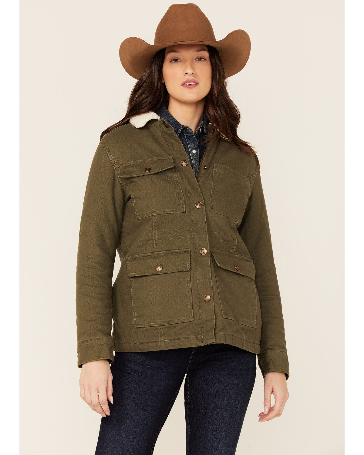 Shyanne Women's Olive Sherpa Lined 