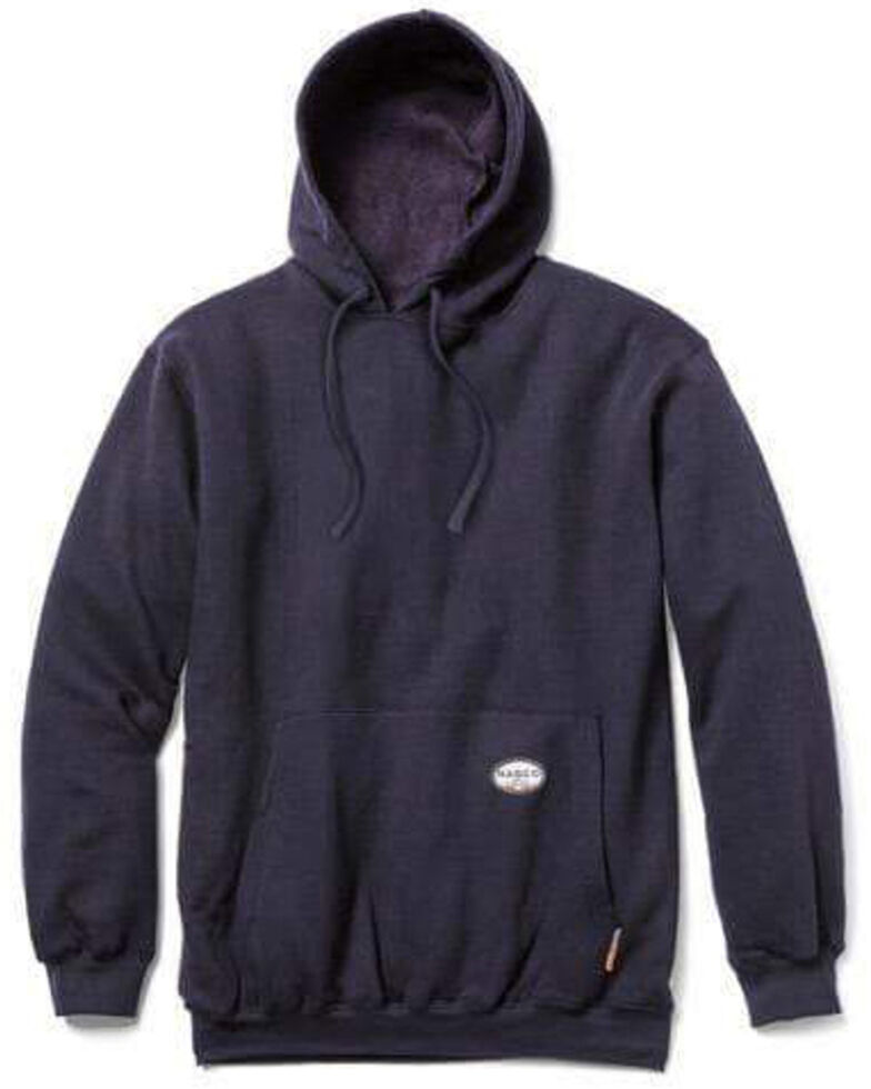 Rasco Men's Flame Resistant Navy Hooded Work Sweatshirt - Big , Navy, hi-res