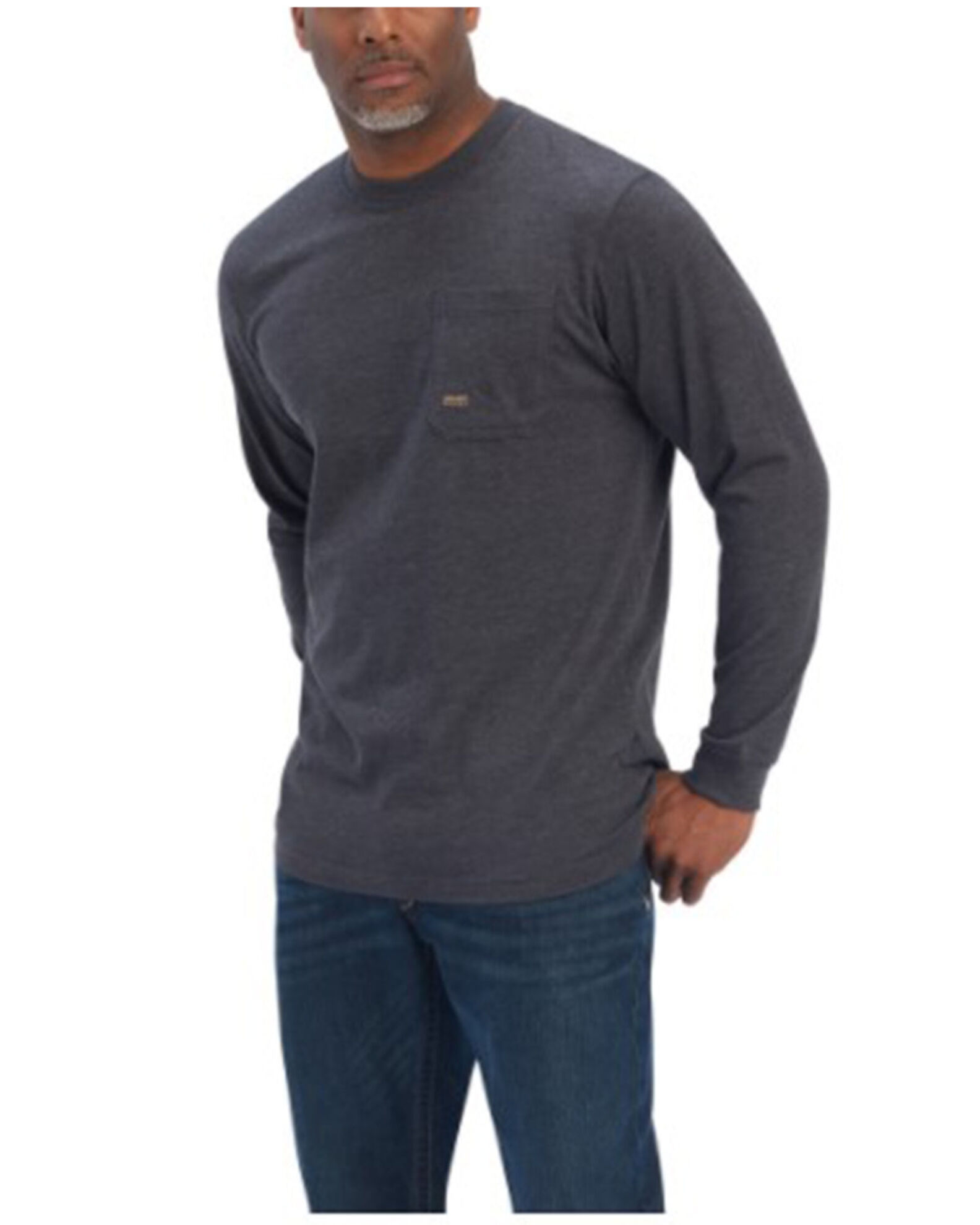 Ariat Men's Rebar Cotton Strong American Raptor Long Sleeve Graphic Work T-Shirt