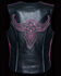 Milwaukee Leather Women's Phoenix Stud Embroidered Snap Front Vest - 5X, Pink/black, hi-res
