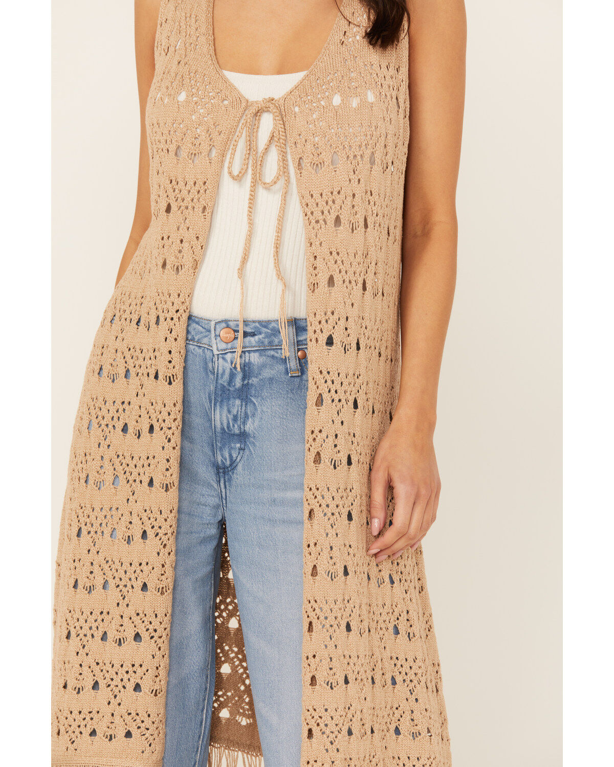 Image #3 - Shyanne Women's Long Fringe Sweater Vest, , hi-res
