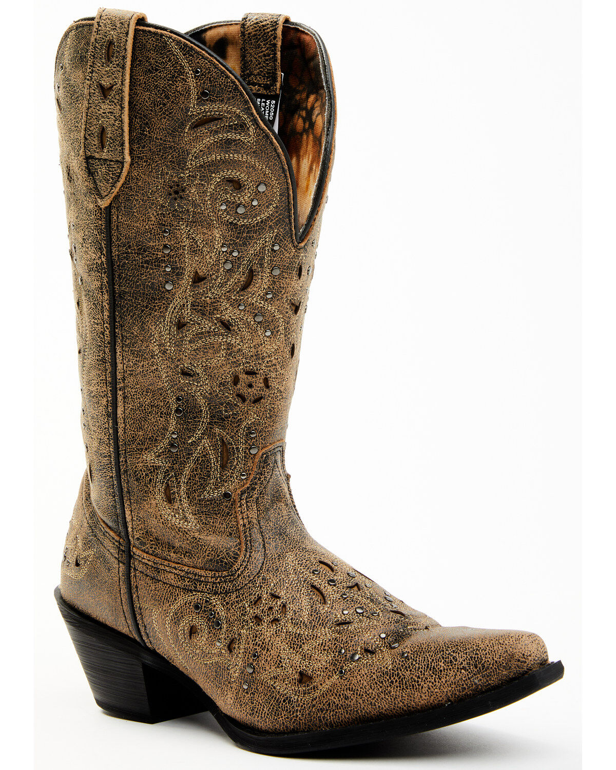 Image #2 - Laredo Women's Scandalous Studded Western Boots, Brown, hi-res