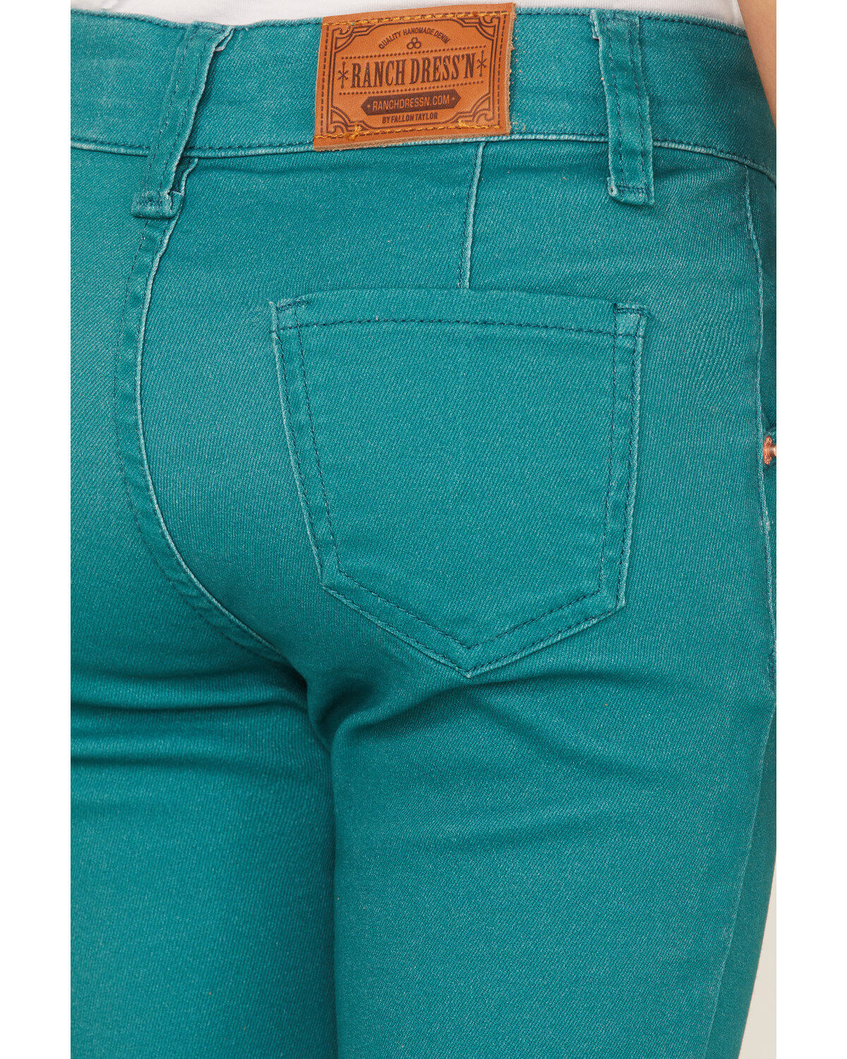 Image #4 - Ranch Dress'n Girls' Cow Print Mid Rise Super Flare Jeans, , hi-res
