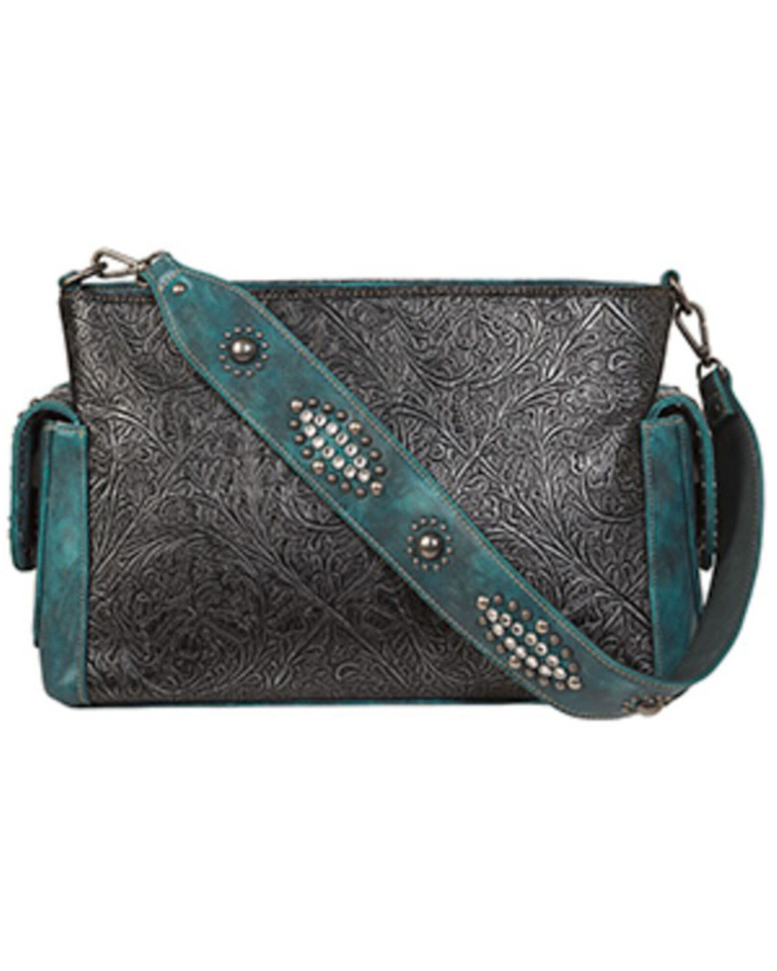 Embroidered Lambskin Purse a Leather Concealed Carry Purse