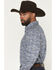 Image #2 - Ariat Men's Stoney Paisley Print Long Sleeve Button-Down Western Shirt, Blue, hi-res