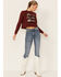 Image #4 - Shyanne Women's Horses Keep Me Stable Graphic Cropped Thermal Shirt, Chocolate, hi-res