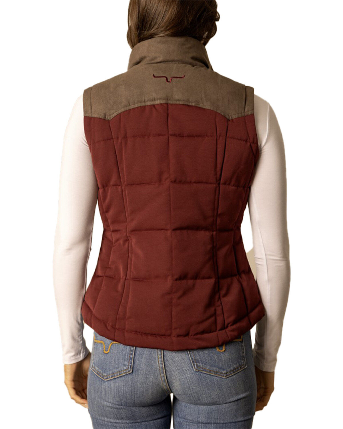 Image #3 - Kimes Ranch Women's Lenora Zip-Up Puffer Vest, Maroon, hi-res