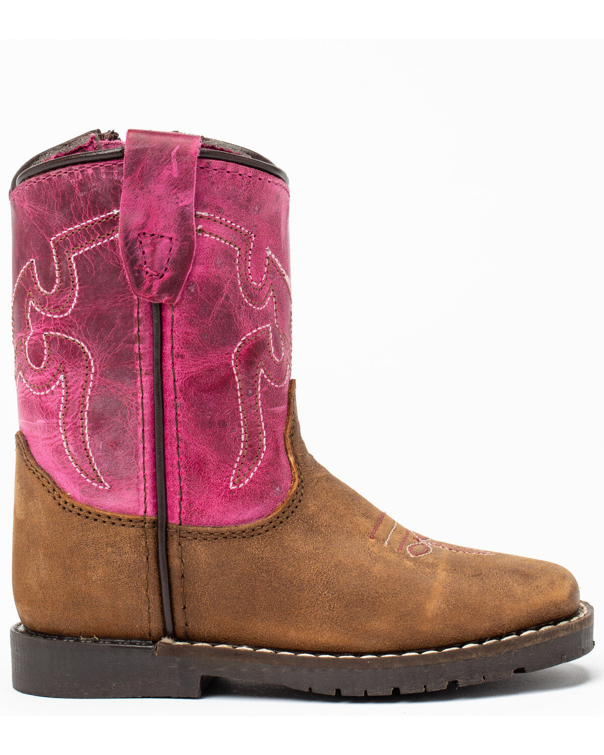 Image #2 - Shyanne Toddler Girls' Lil Lainie Western Boots - Round Toe, Brown/pink, hi-res