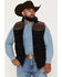 Image #1 - Cody James Men's Anza Southwestern Flannel Corduroy Snap Vest, Black, hi-res