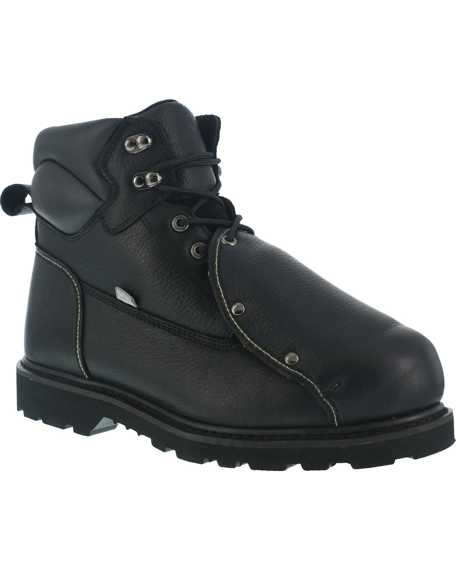 Image #1 - Iron Age Men's Ground Breaker Met Guard Work Boots - Steel Toe, Black, hi-res