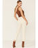 Image #3 - Daze Women's Shy Girl High Rise Ivory Crop Flare Jeans, Natural, hi-res