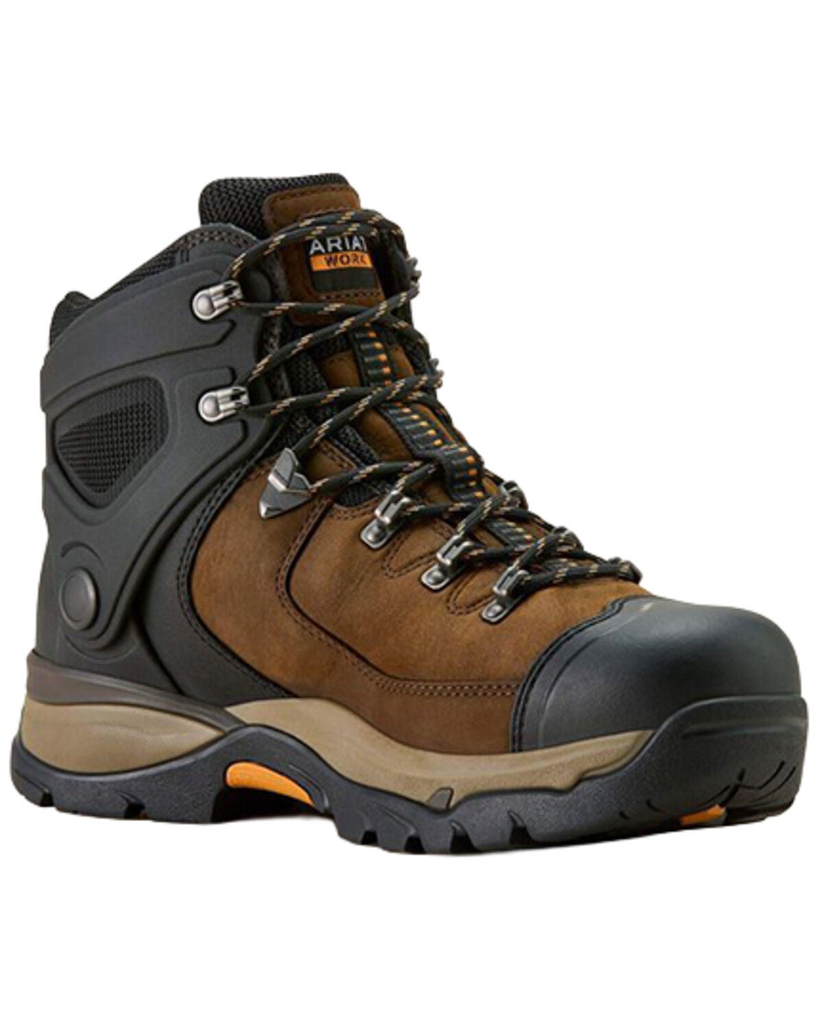 Ariat Men's Endeavor 6" Waterproof Work Boots - Soft Toe, Brown, hi-res