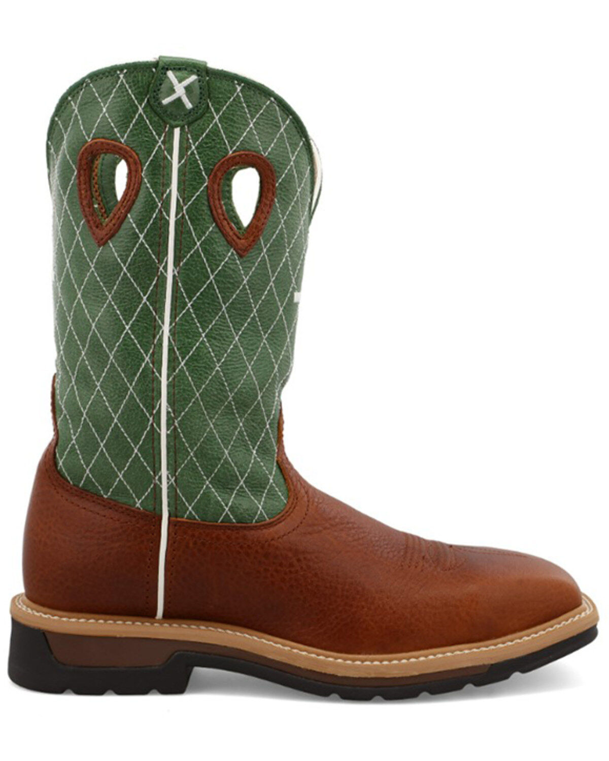 Image #2 - Twisted X Men's 12" Western Work Boots - Steel Toe, Multi, hi-res