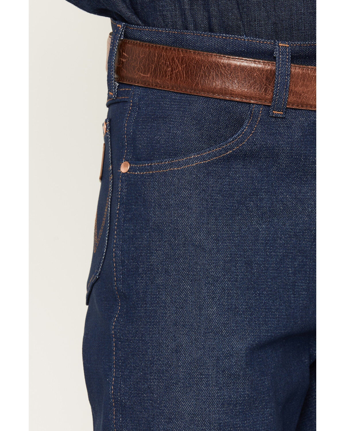 Image #2 - Wrangler Men's Original Fit Rigid Jeans, Indigo, hi-res