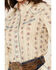 Image #3 - Roper Women's Floral Striped Long Sleeve Snap Western Shirt, Cream, hi-res