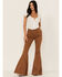Shyanne Women's High Rise Frayed Hem Super Flare Jeans , , hi-res