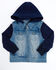 Image #1 - Urban Republic Boys' Denim Vest Layered Jacket, Navy, hi-res