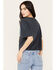 Image #4 - Cleo + Wolf Women's Botanical Boxy Cropped Short Sleeve Graphic Tee, , hi-res