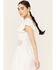 Image #2 - Angie Women's Crochet Front Mini Dress, White, hi-res