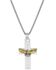 Image #1 - Montana Silversmiths Men's  Under Open Skies American Made Cross Necklace, Silver, hi-res