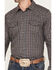 Gibson Men's Foundation Plaid Print Long Sleeve Snap Western Shirt, Grey, hi-res