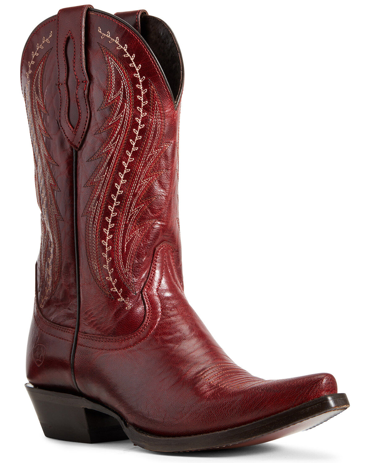 red snip toe cowboy boots