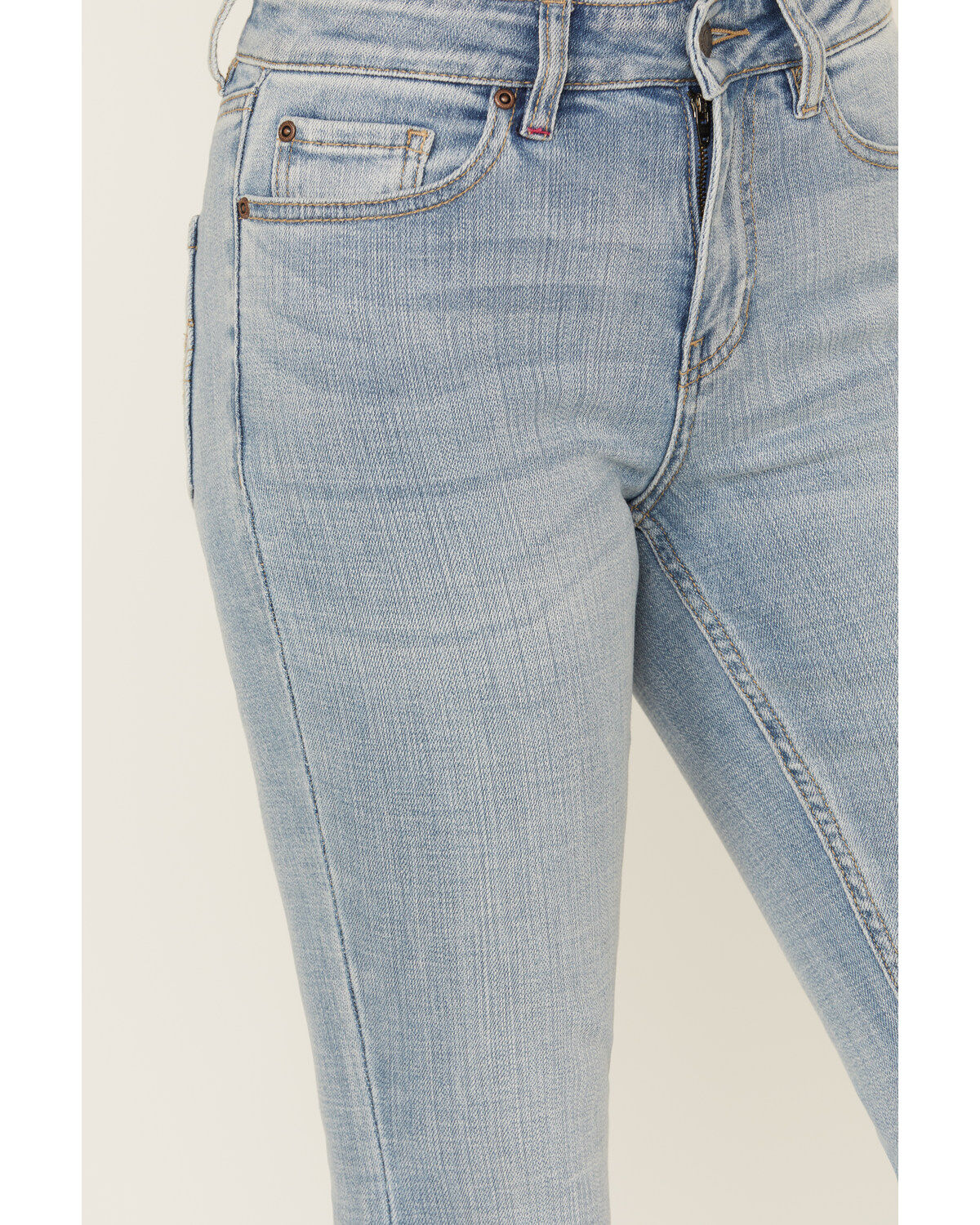 Image #2 - Idyllwind Women's Medium Wash Gypsy High Rise Split Hem Bootcut Stretch Denim Jeans, Medium Wash, hi-res