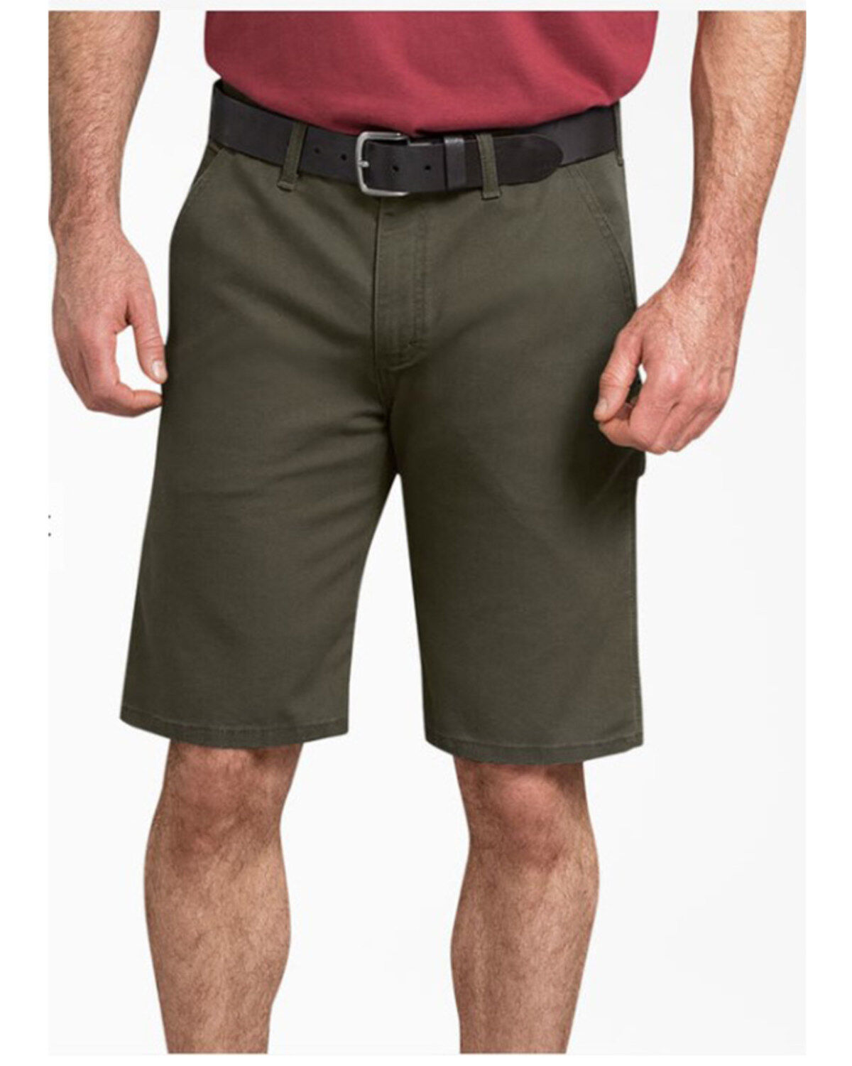 Image #1 - Dickies Men's Tough Max Duck 11" Carpenter Work Shorts, Moss Green, hi-res