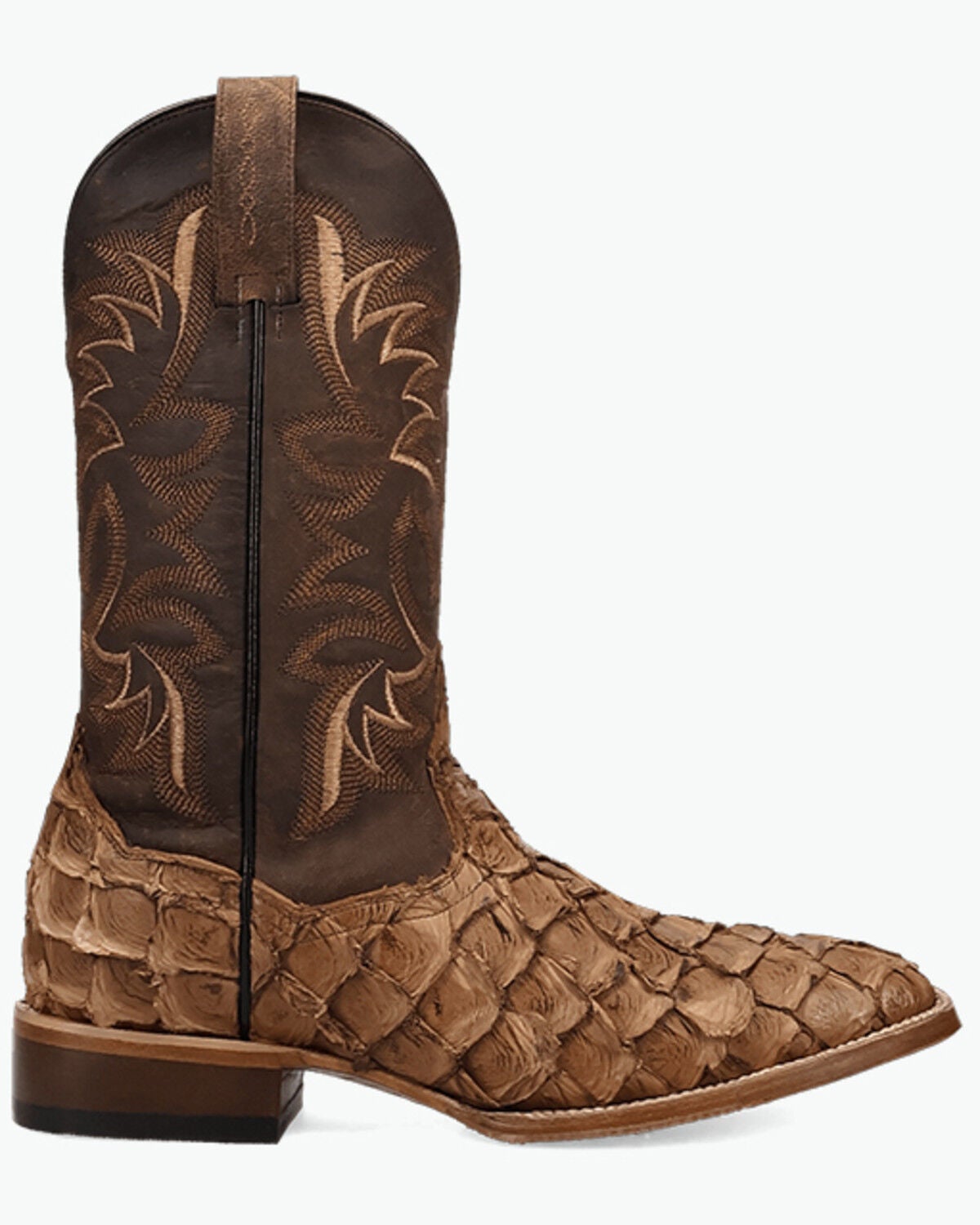 Image #2 - Dan Post Men's Marc Exotic Pirarucu Western Boots - Broad Square Toe, , hi-res