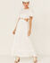 Maia Bergman Women's Ori Crochet Eyelet Open Back Maxi Dress , White, hi-res