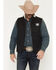 Image #1 - Cowboy Hardware Men's Skull Banner Twill Concealed Carry Vest, Black, hi-res