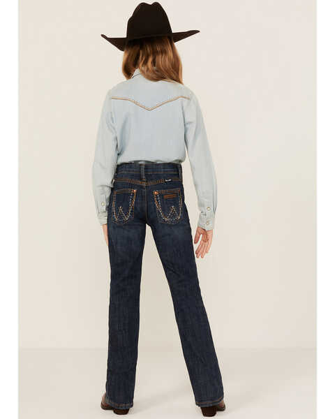 Wrangler Retro Girls' Denver Medium Wash Regular Fit Mid Rise Bootcut Jeans  | Boot Barn