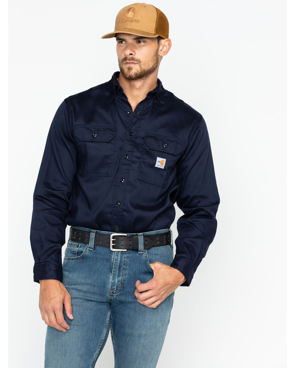 Image #4 - Carhartt Men's FR Dry Twill Work Shirt - Big & Tall, , hi-res