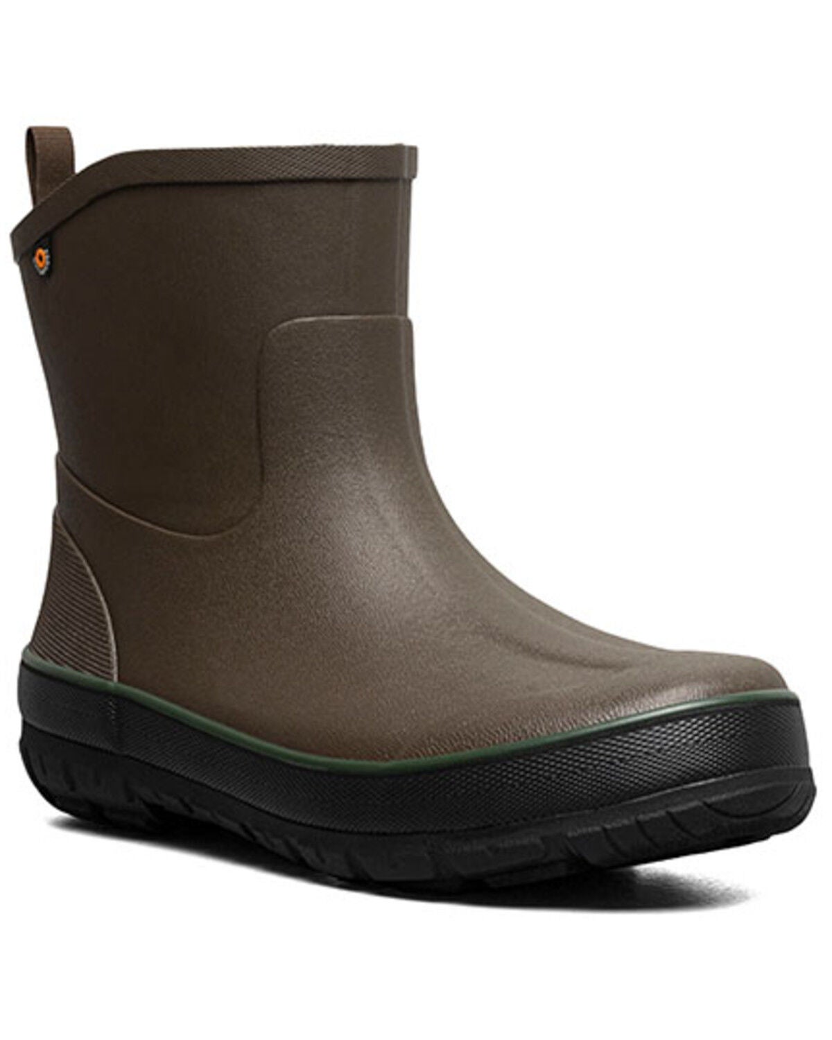 Bogs Men's Digger Mid Waterproof Rubber Boots - Round Toe, Brown, hi-res