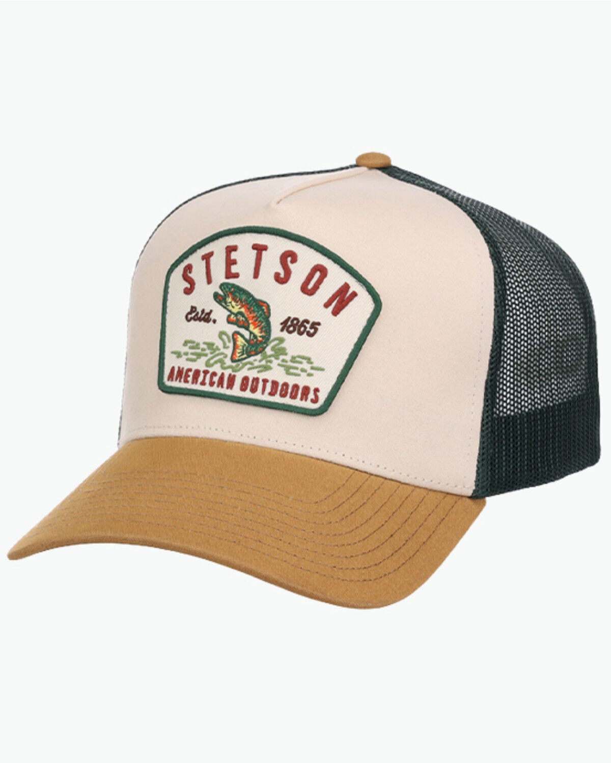 Image #1 - Stetson Men's Trout Ball Cap, Tan, hi-res