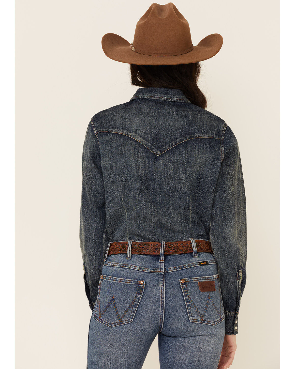 Wrangler Women's Long Sleeve Vintage Denim Shirt