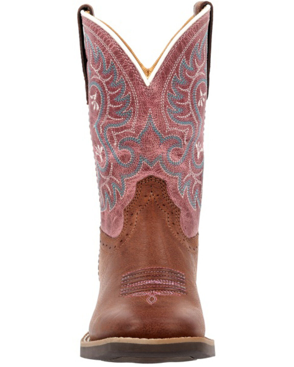 Image #4 - Durango Girls' Shyloh Performance Western Boots - Broad Square Toe, Brown, hi-res