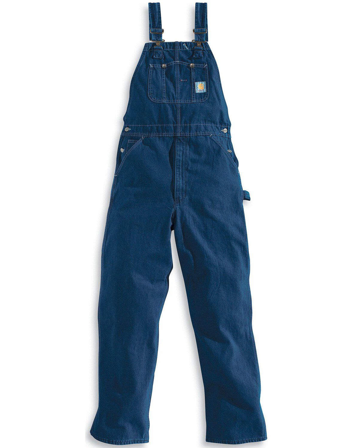 Image #5 - Carhartt Bib Washed Denim Work Overalls, , hi-res