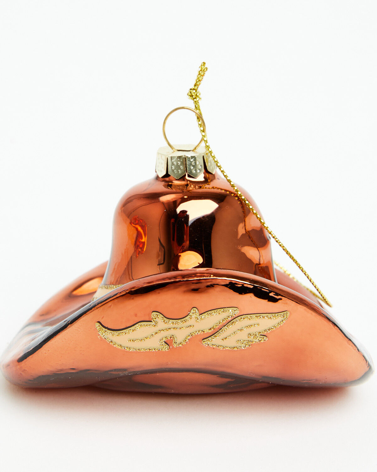 Image #4 - Boot Barn Cowboy Hats Glass Christmas Ornament Set - 4 Piece, Copper, hi-res