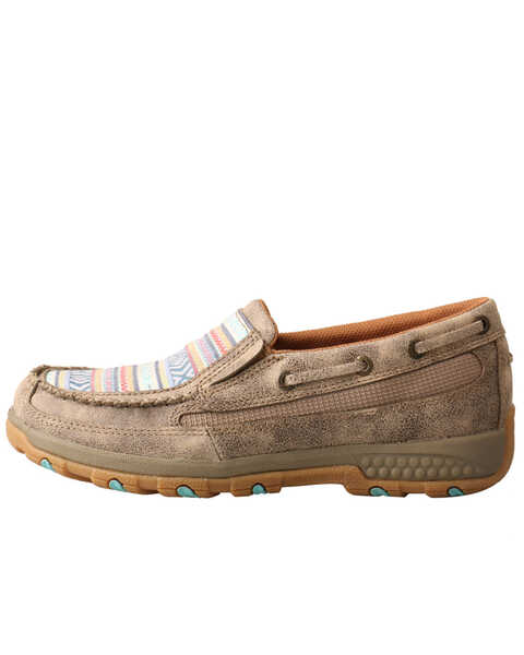 Image #3 - Twisted X Women's CellStretch Boat Shoes - Moc Toe, Tan, hi-res